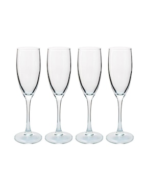 Set de copas flauta Luminarc So Wine de vidrio 4 piezas