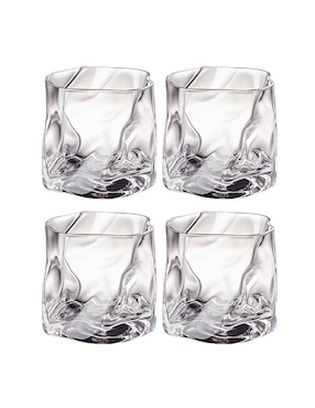 Set de vasos para whisky Xtellar xtllar1919 de vidrio con 4 piezas