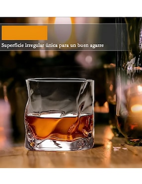 Set de vasos para whisky Xtellar xtllar1919 de vidrio con 4 piezas