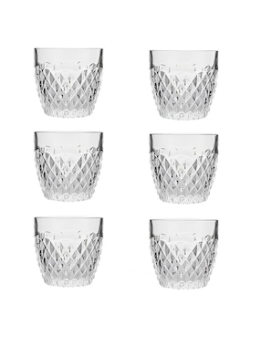 Set de vasos para whisky Xtellar xtllar1922 de vidrio con 6 piezas