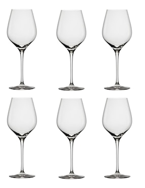 Set de copas para vino Xtellar xtllar3989 de cristal 6 piezas