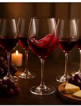 Set de copas para vino Xtellar xtllar3991 de cristal 6 piezas