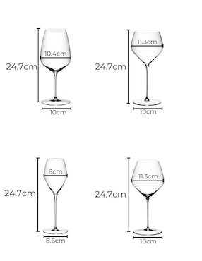 Set de copas para vino Riedel Veloce Tasting de cristal 4 piezas