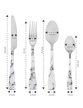 Set cubiertos Andromeda Inc de acero inoxidable 16 piezas