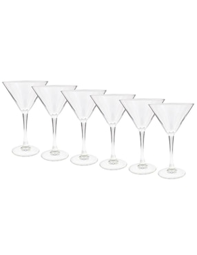 Set de copas para Martini Luminarc de vidrio 6 piezas
