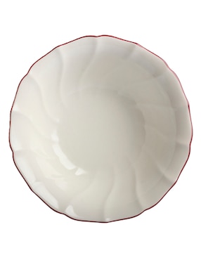 Bowl N Narrative England Red Rim de porcelana