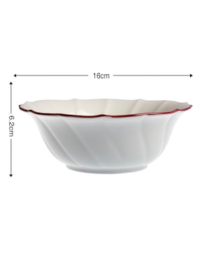 Bowl N Narrative England Red Rim de porcelana