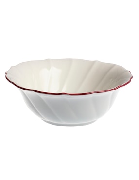 Bowl N Narrative England Red Rim de porcelana
