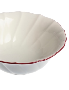 Bowl N Narrative England Red Rim de porcelana