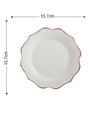 Plato postre N Narrative England de porcelana