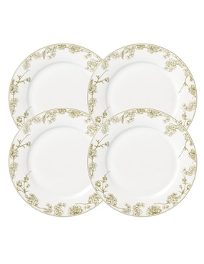Set de plato para postre N Narrative Oasis Floral de porcelana 4 piezas