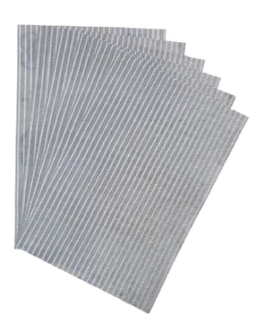 Set mantel individual rectangular de poliéster y poliuretano Genérica Linplat 18