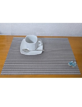 Set mantel individual rectangular de poliéster y poliuretano Genérica Linplat 18