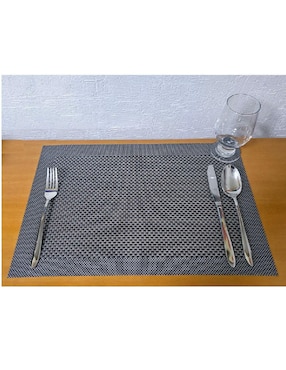 Set mantel individual rectangular de poliéster y poliuretano Genérica Rejgr15