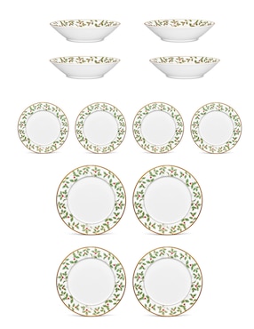 Vajilla Noritake Holly & Berry navidad de porcelana para 4 personas