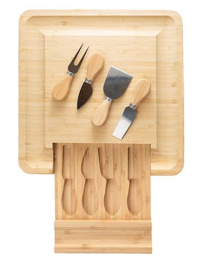 Set tabla para queso Generica de madera
