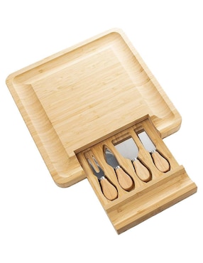 Set tabla para queso Generica de madera