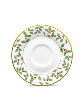 Plato para taza navideño Noritake HOLLY & BERRY de porcelana
