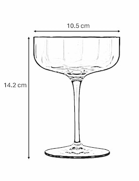 Copa para cóctel Luigi Bormioli Jazz de cristal