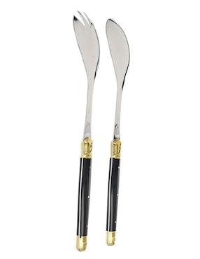 Set de cubiertos para ensalada Jean Dubost ABS de acero inoxidable 2 piezas