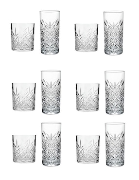 Set de vasos Xtellar de vidrio con 12 piezas