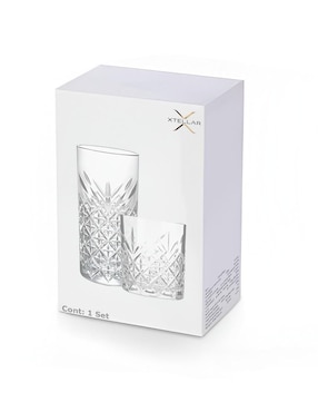 Set de vasos Xtellar de vidrio con 12 piezas