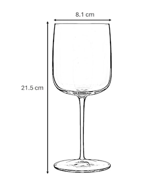 Set de copas para vino Luigi Bormioli Sublime 4 piezas