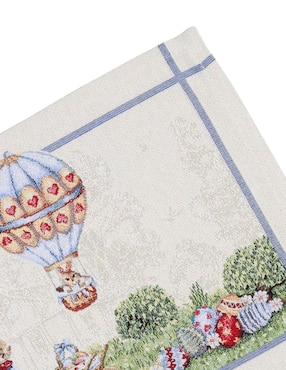 Mantel individual rectangular de algodón Bowtique