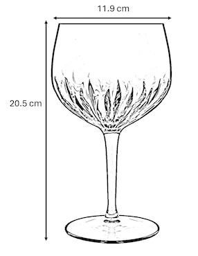 Copas para Gin Luigi Bormioli Gin & Tonic de vidrio 1 pieza