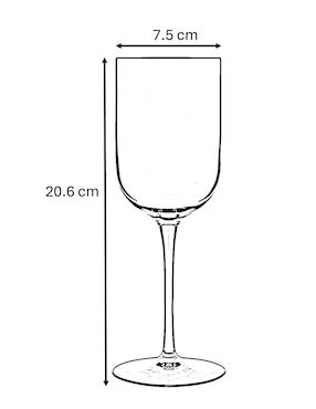 Set de copas para vino Luigi Bormioli Sublime 4 piezas