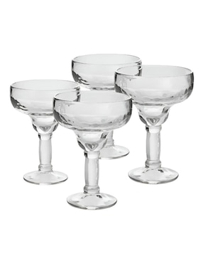Set de copas para margarita Xtellar de vidrio 4 piezas