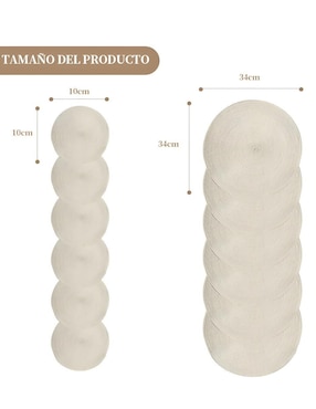 Set mantel individual redondo Xtellar