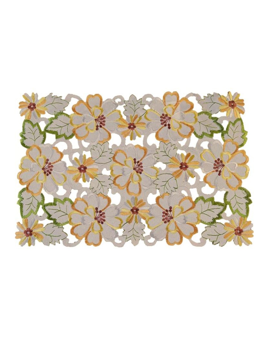 Mantel individual rectangular de poliéster Ramos