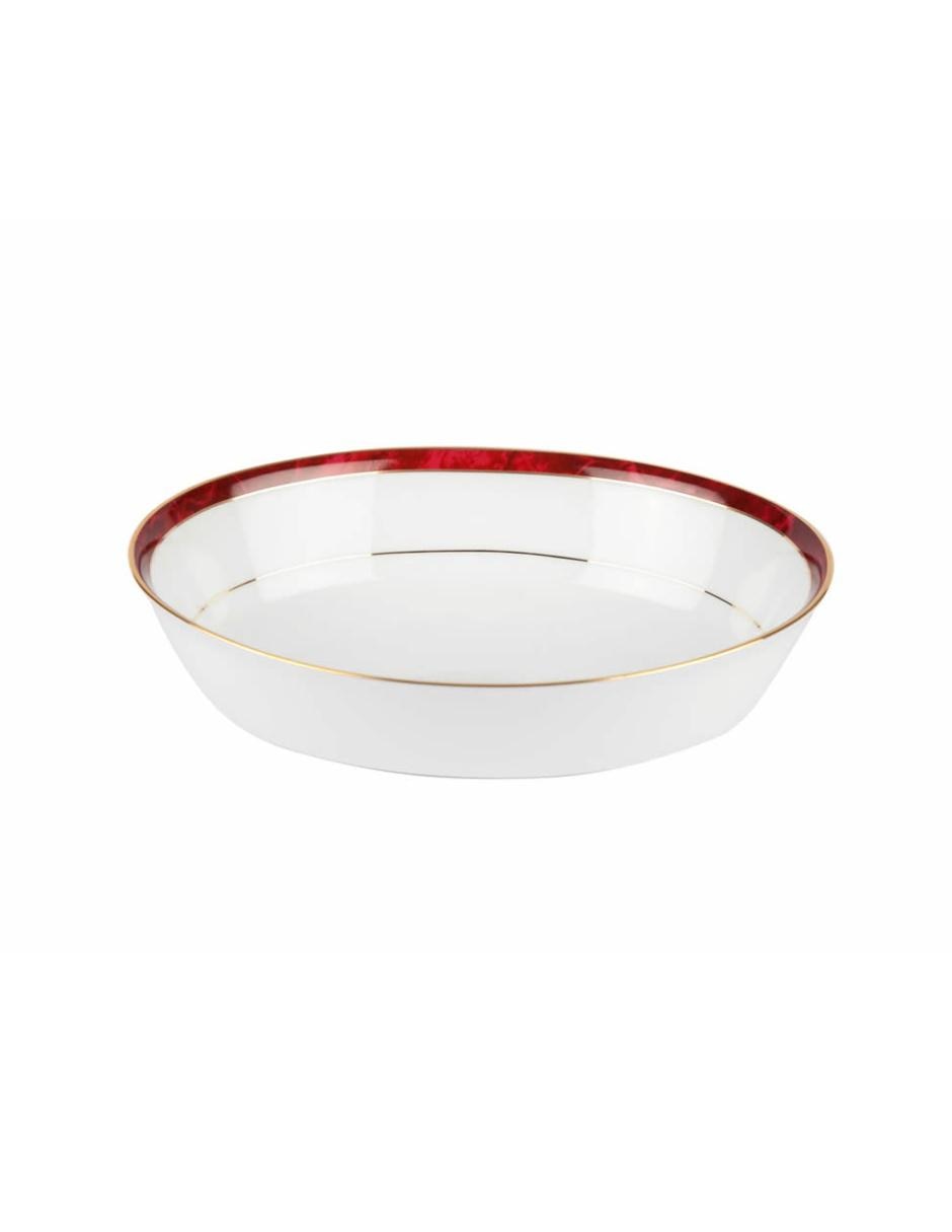 Ensaladera Marble blanca