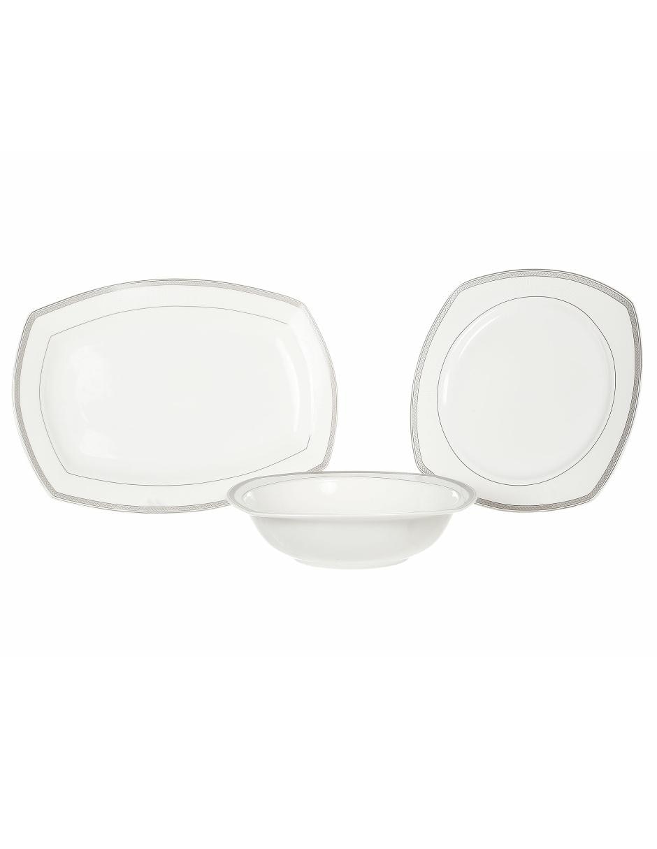 Vajilla cerrada de porcelana para 6 personas