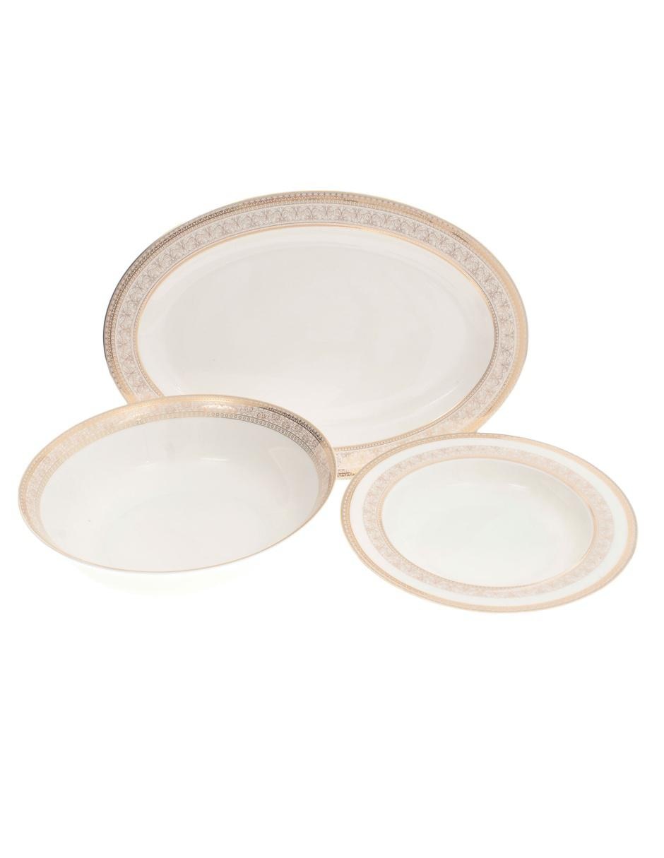 Vajilla cerrada Marchesa de porcelana para 12 personas 2