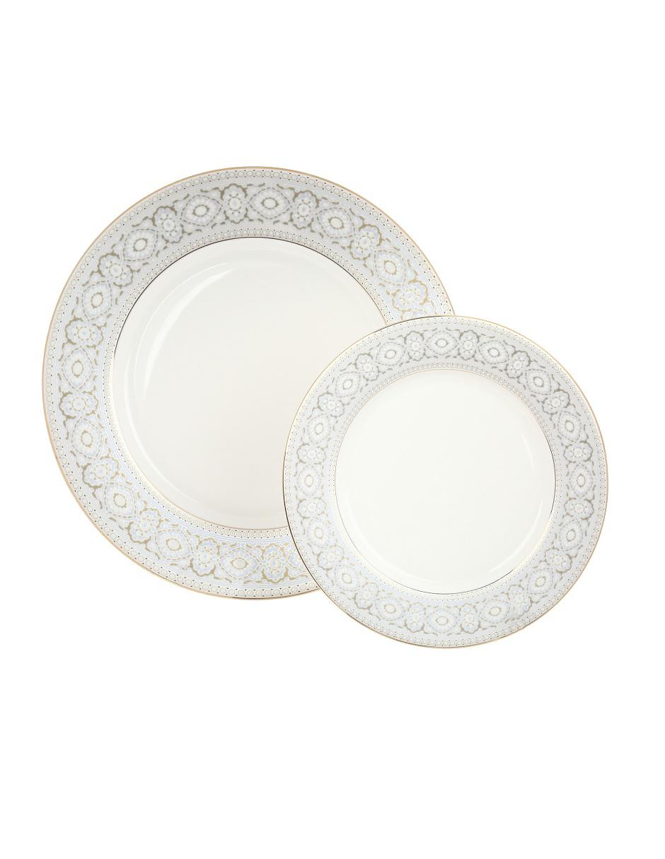 Vajilla cerrada Victoria de porcelana para 12 personas 3