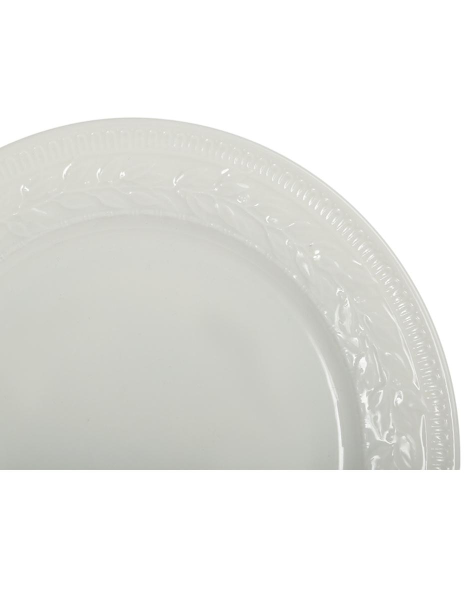 Plato para ensalada Louvre blanco 3