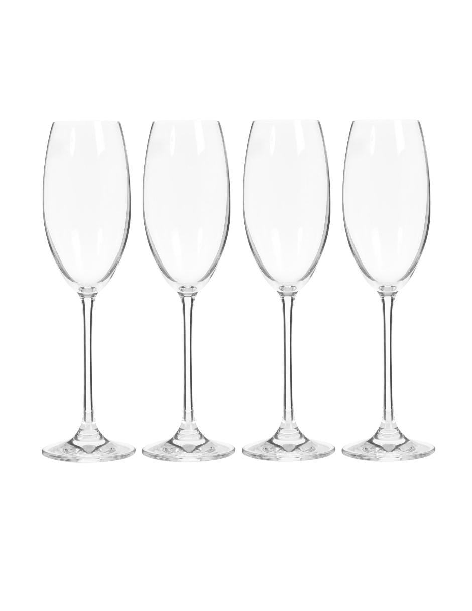 Set de copas para flauta Vivendi de cristal