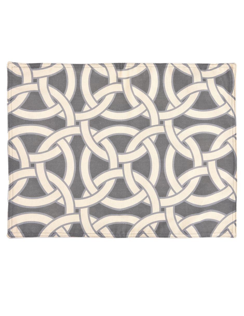 Mantel individual rectangular de algodón 2