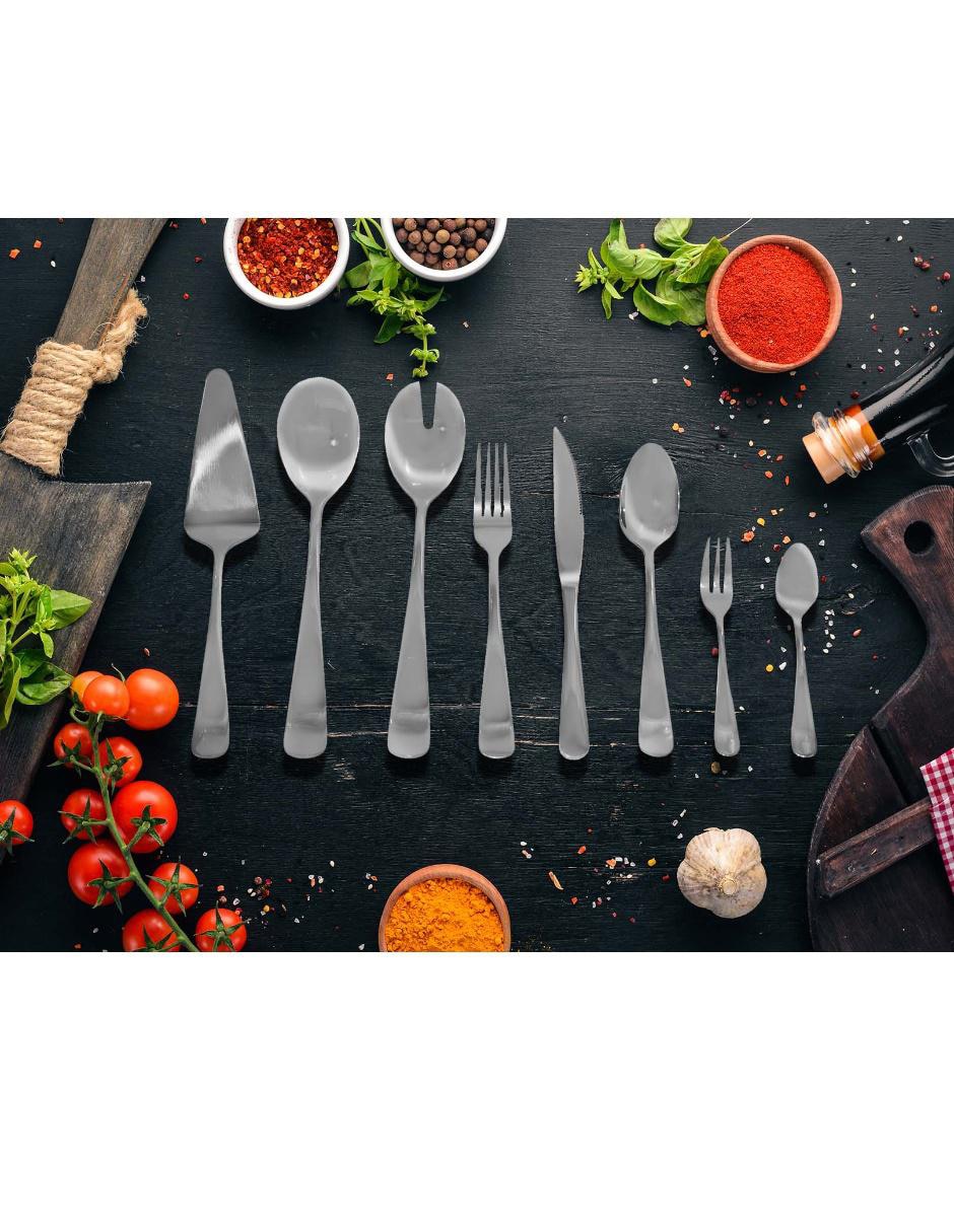 Set cubiertos de acero 43 piezas 2