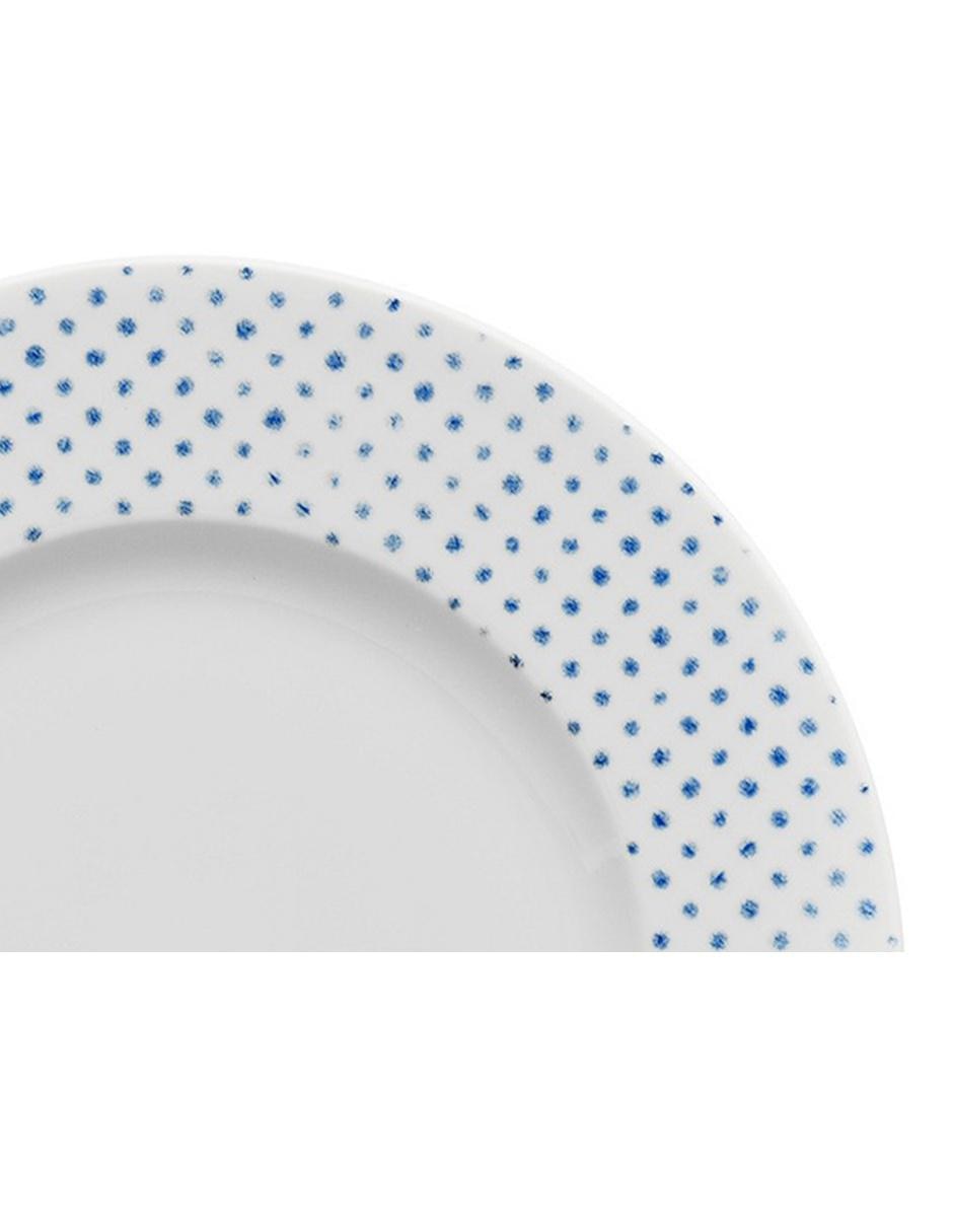 Plato base Hammock azul de porcelana 2