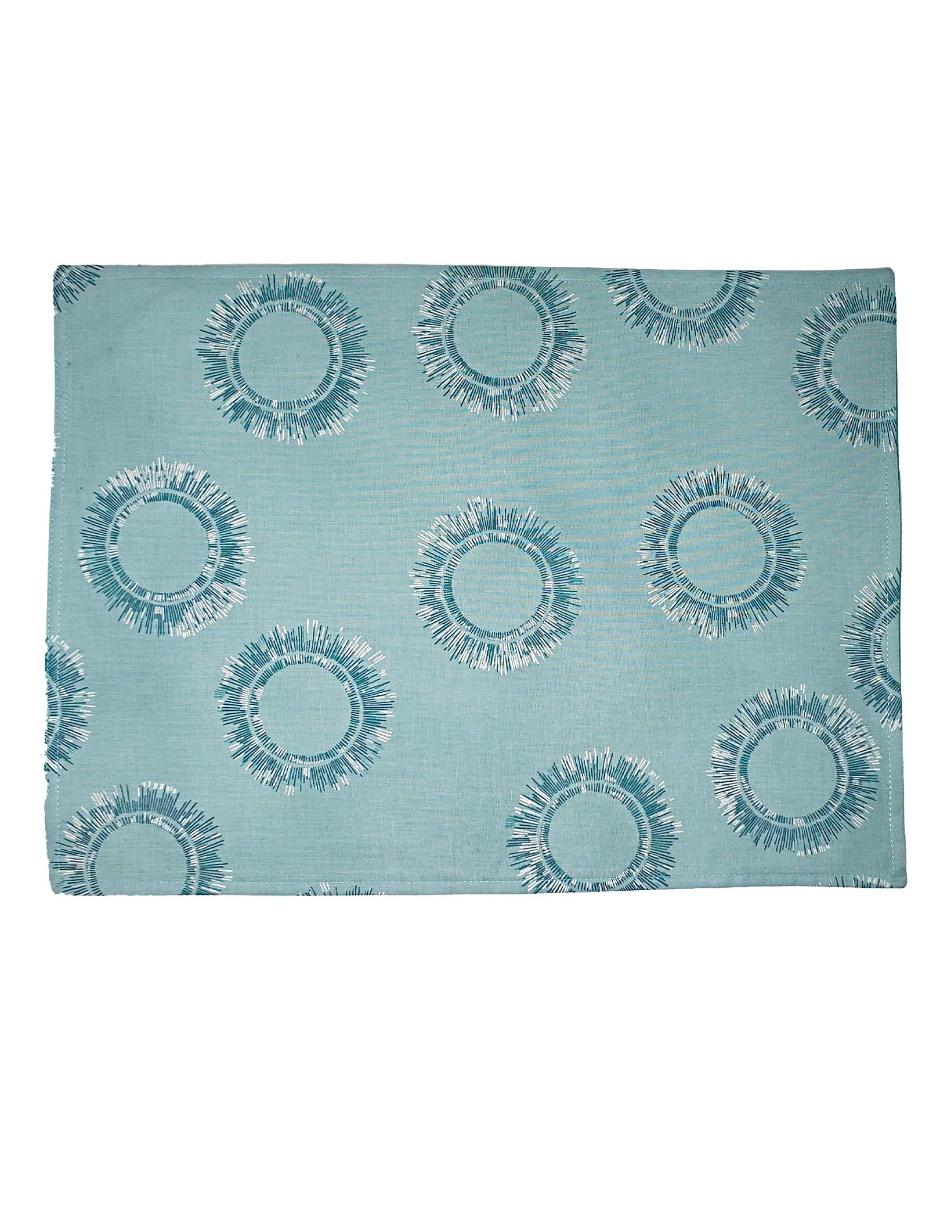 Mantel individual rectangular de algodón