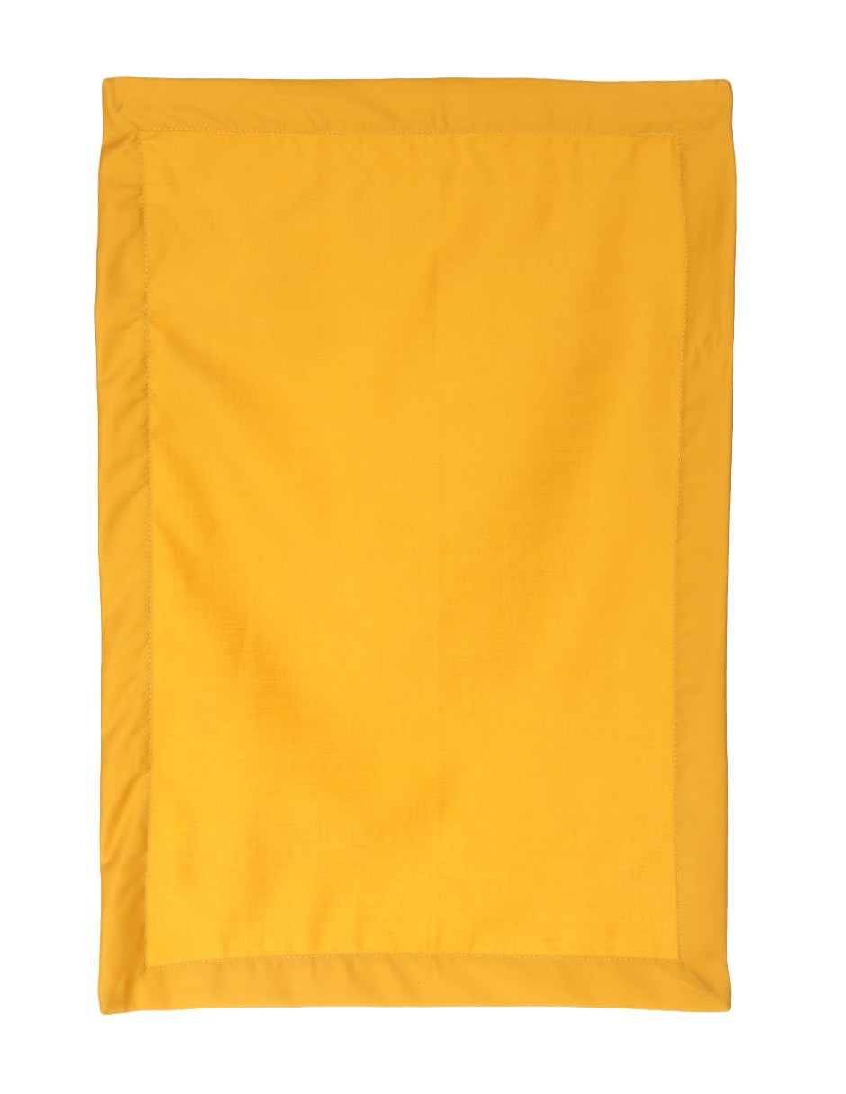Mantel individual rectangular de algodón Sólido Cúrcuma Mantel individual rectangular de algodón Sólido Cúrcuma
