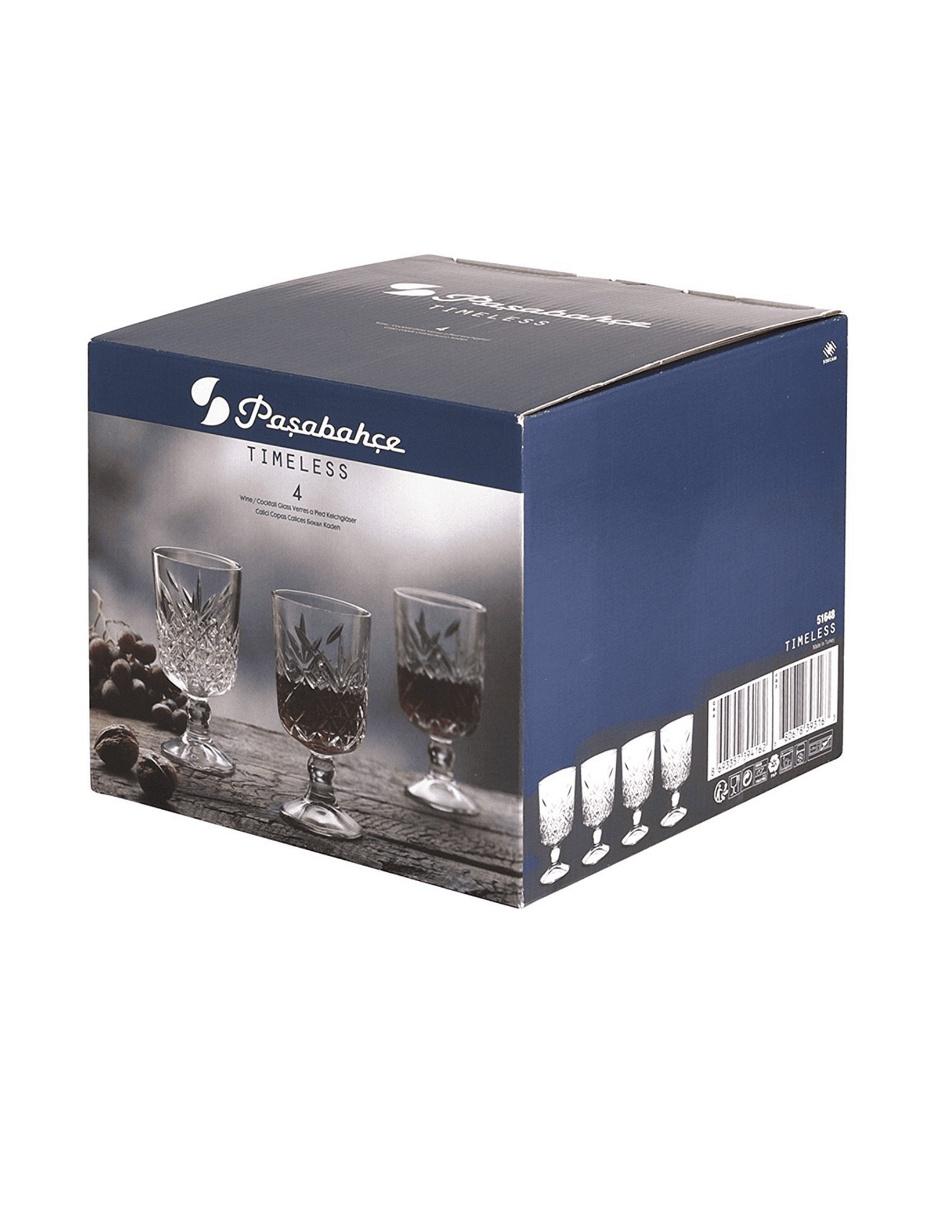 Set de copas para vino de vidrio 4
