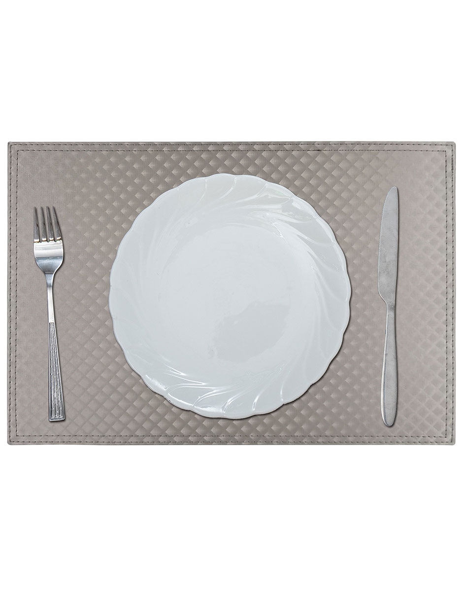 Mantel individual rectangular de ratán pvc 2