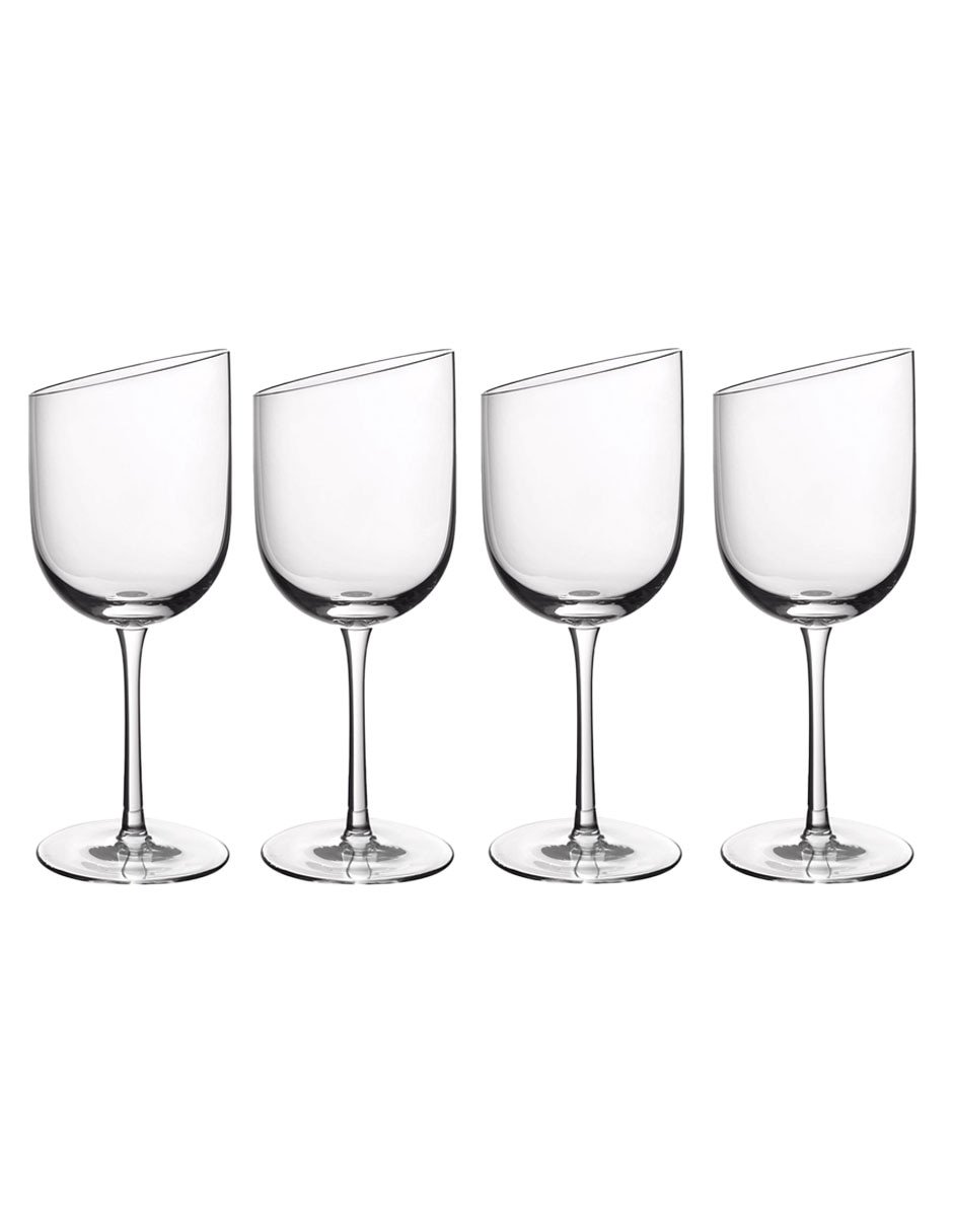 Set de copas para vino de cristal