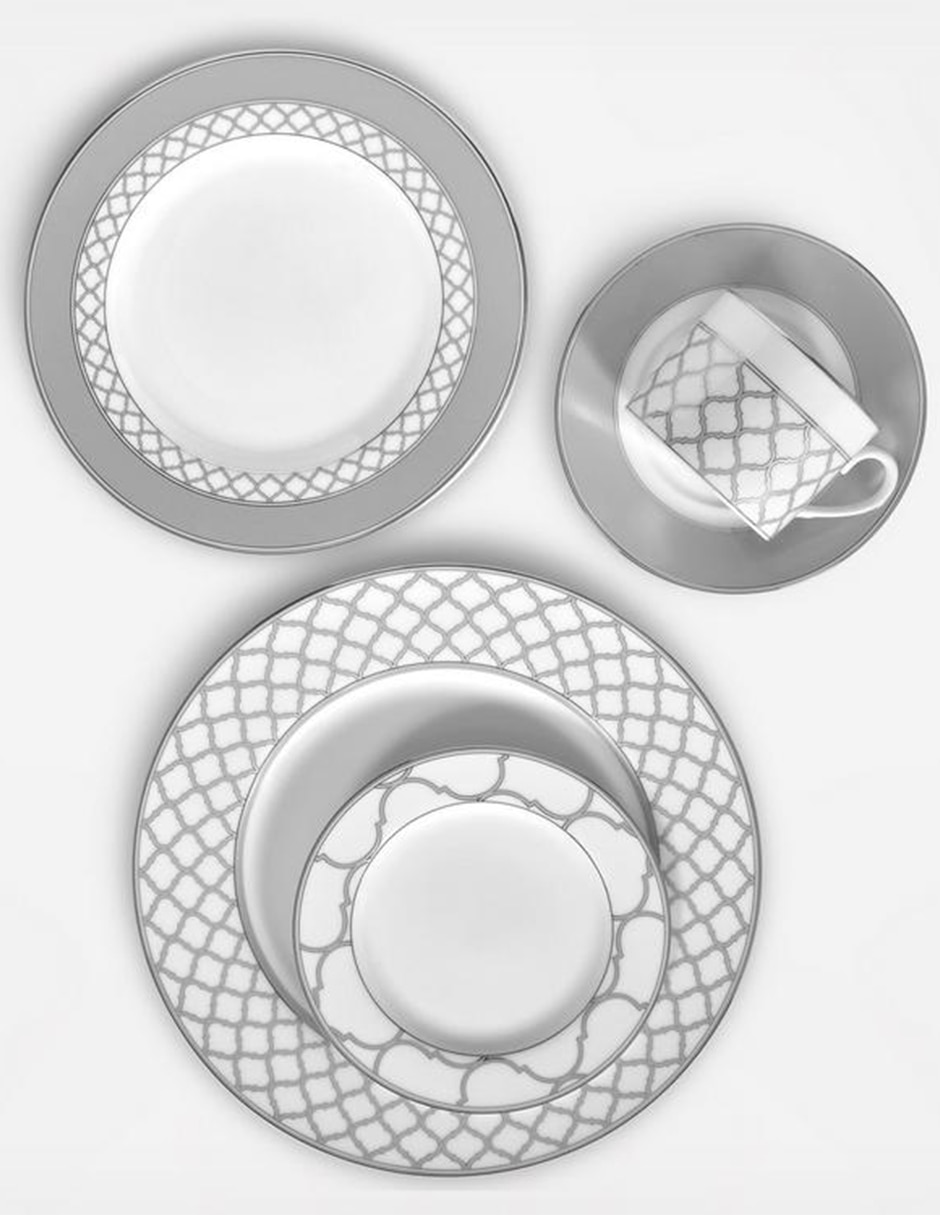 Vajilla cerrada Eternal Palace Platinum de porcelana 5