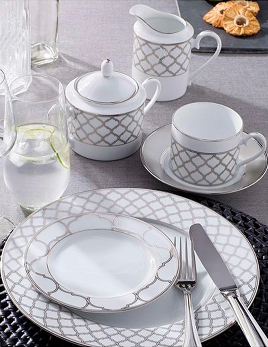 Vajilla cerrada Eternal Palace Platinum de porcelana 6