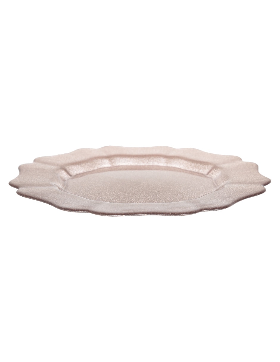 Plato base Ginger Glitter de vidrio
